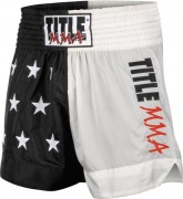 Шорты для тайского бокса TITLE MMA Nylon Thai Trunks White фото